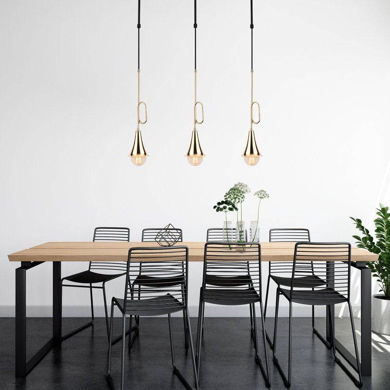 Luminaire suspendu à 3 lumières pour îlot de cuisine Lina