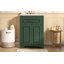 Meuble-lavabo 24 po avec lavabo en céramique intégré, armoire de salle de bain avec 2 portes, 1 tiroir basculant, meuble-lavabo simple pour petite et moyenne salle de bain, vert-1067613539
