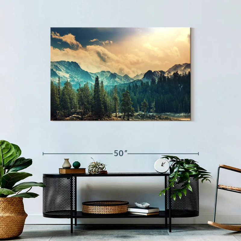 Sierra Nevada Mountainscape sur impression sur toile, H 30 po x l 45 po x P 1,25 po