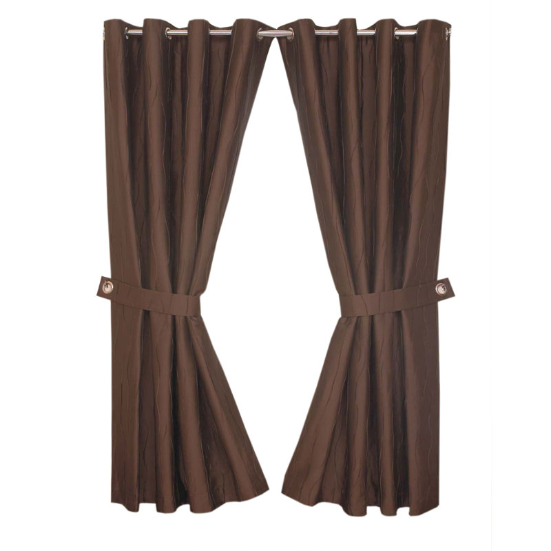 Maglione Room Darkening Curtain Panel Pair, Chocolate