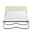 Lit simple escamotable avec repose-pieds et lit d'invité convertible avec matelas-107283238