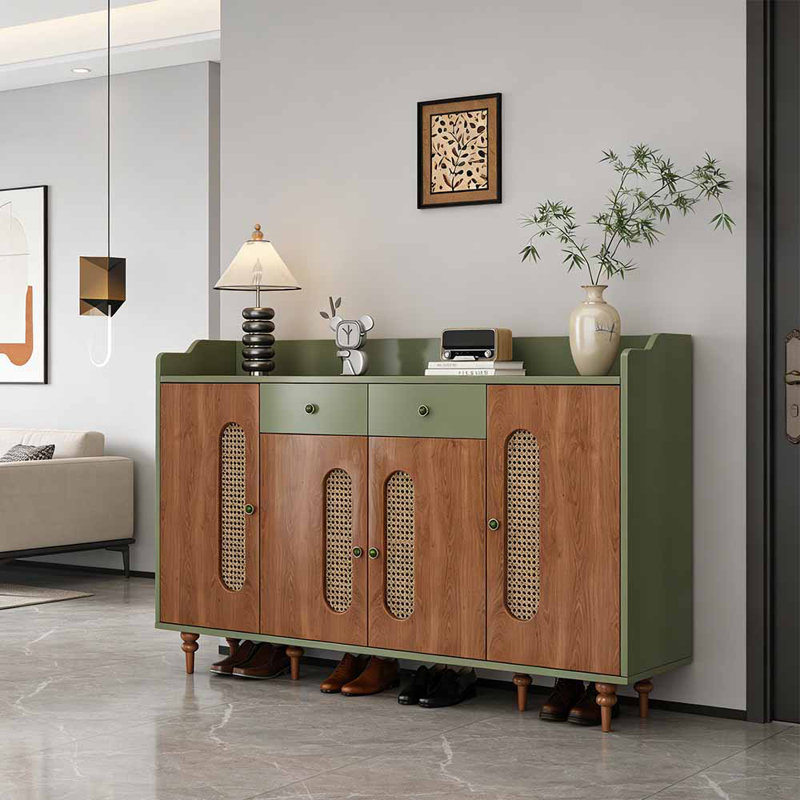 European-style household creative shoe cabinet, 39.37" H x 62.99" W x 13.78" D