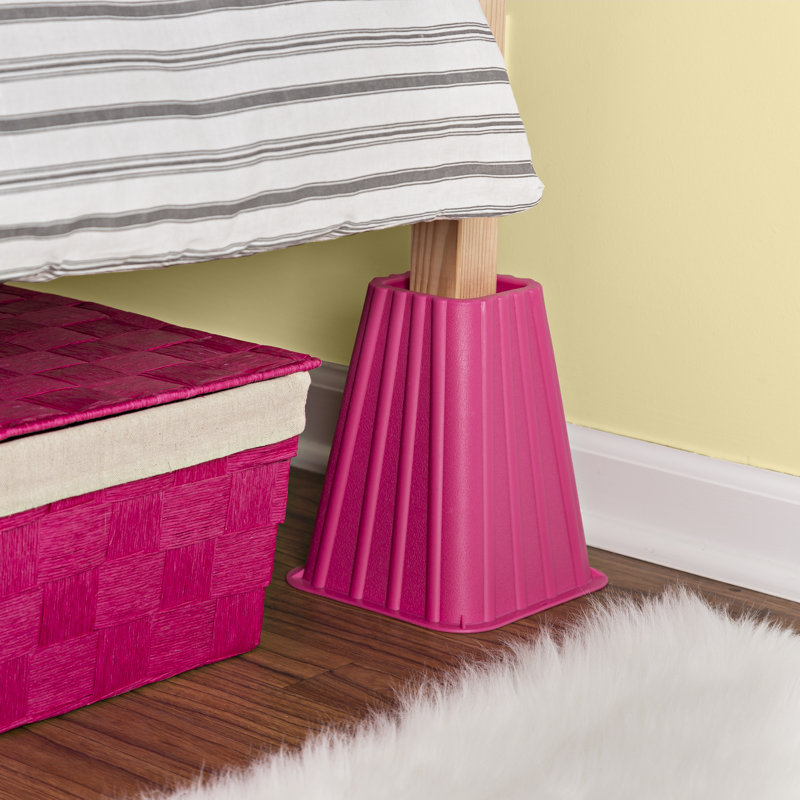 Buser 8'' Bed Risers, Pink