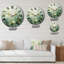 Horloge murale «Purple Tranquil Oasis - Abstract Botanicals»-93393269