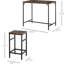 Ensemble de table de salle à manger 5 pièces avec table de bar et 4 tabourets, idéal pour les réunions de famille et les repas décontractés