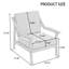 Chaises longues d'extérieur en bois de teck avec coussin et accoudoirs Marlo-114980287-114980291