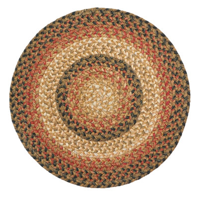 Jute Braided 15" Round Placemats Reversible Farmhouse Style (Set Of 6)