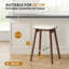 Ensemble de 4 tabourets de bar 26 po en bois massif sans dossier 26 po-674593789-676556594