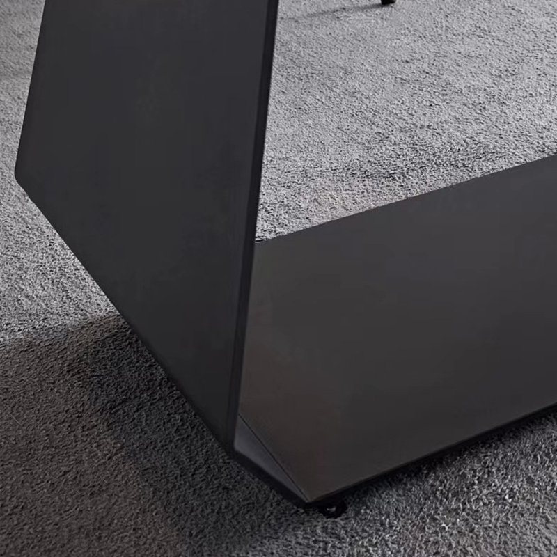 Simple Modern Rectangular Rock Slab Dining Table, 29.5"H x 63"L x 31.5"W