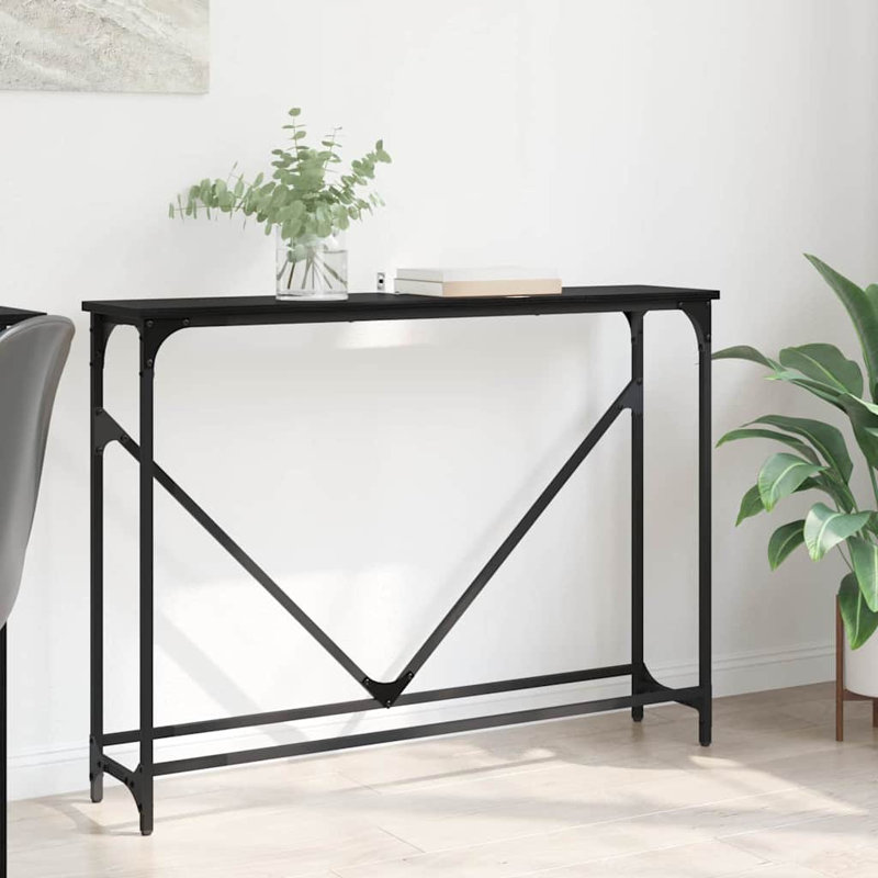 102cm Console Table, Black Oak