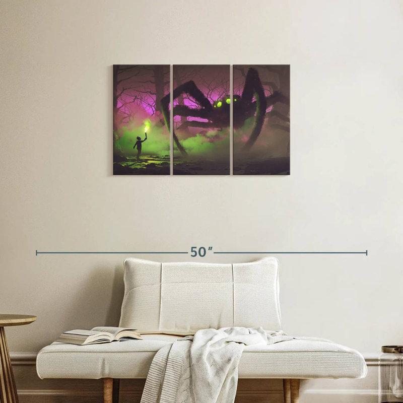 Brampt Boy And Giant Spider, 20" H x 33" W
