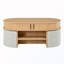 Table basse ovale avec 4 tabourets
