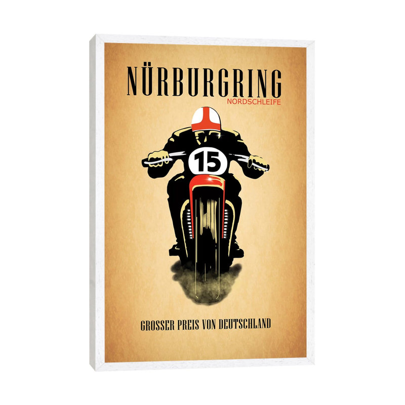 Nurburgring Nordschleife by Mark Rogan - Print on Canvas, 152.4cm H x 101.6cm W x 3.81cm D, White Framed