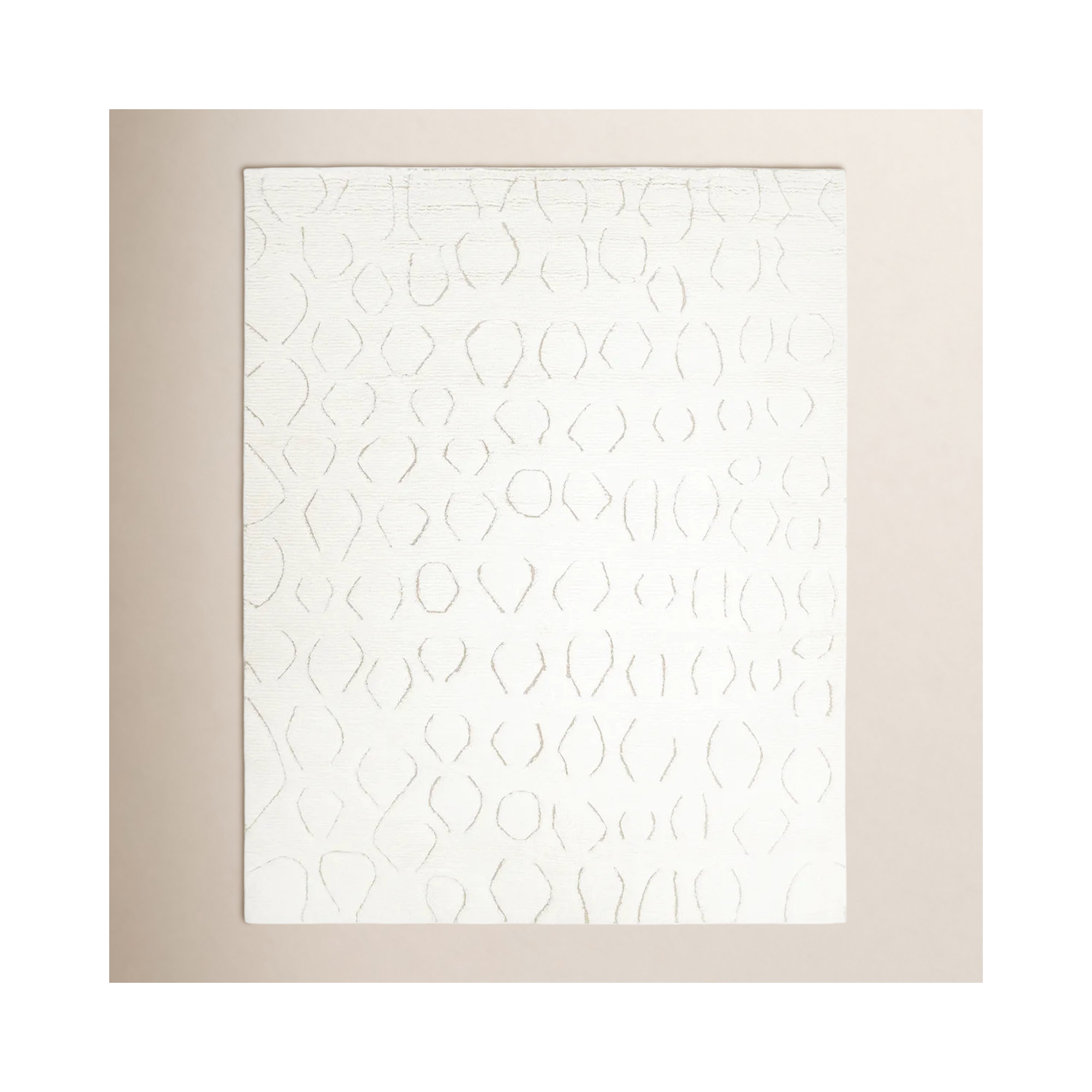 Mea Handmade Ivory/Black Rug, Rectangle 8' x 10'