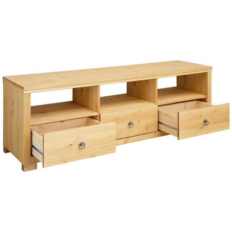 Unfinished TV Stand for TVs up to 65",  Natural Brown Oil