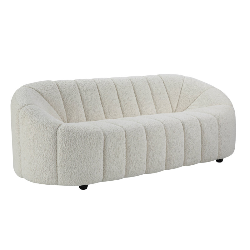 Osmash White Teddy Sherpa Sofa