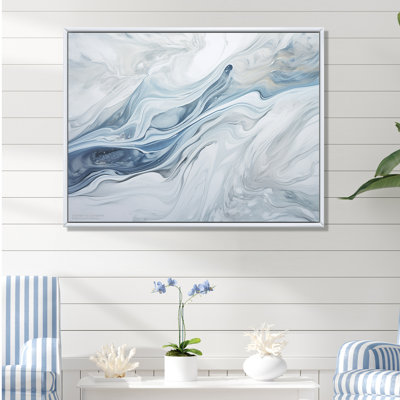 Gris et bleu, charme de glacier, liquide - Art mural glacier