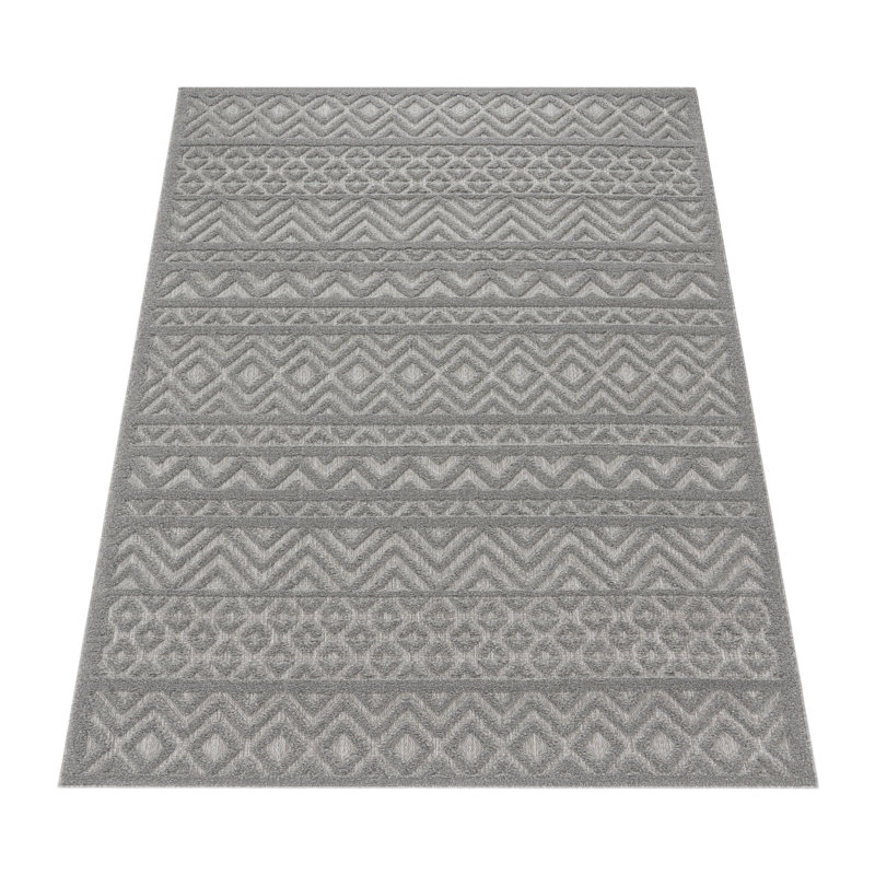 Tapis intérieur / extérieur en polypropylène tissé à la machine Jasahn, Rectangle 2 pi x 3 pi 4 po