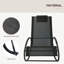 Chaise longue de piscine, chaise berçante d'extérieur pour bronzer, piscine, plage, véranda avec coussin et filet, chaise berçante de bronzage, noir