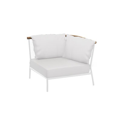 Chaise de patio d'angle avec coussins