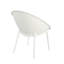 Chaise d'appoint en blanc, style moderne minimaliste, lumière du soleil et eau, mélange de polypropylène, profondeur 26,03, assemblage inclus 2 pièces, matériau Sun Lines, 25,98 po de largeur, outils