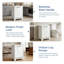 Armoire à ordures inclinable avec désodorisant à ion négatif, rangement autoportant de 10 gallons pour la cuisine et le salon