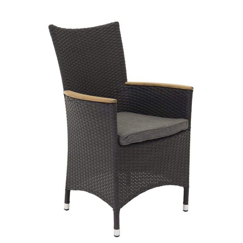 Newlin Stacking Patio Dining Armchair with Cushion