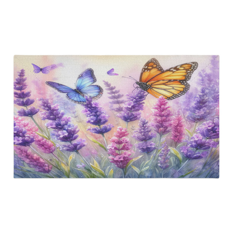 Tapis tressé flottant lavandes, Rectangulaire 3 pi x 5 pi