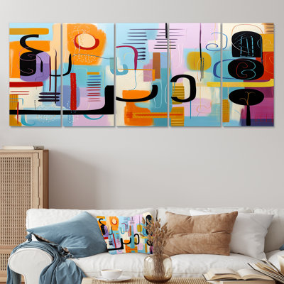 «Midcentury Geometric Funny Collage IV, 5 pièces», 5 pièces
