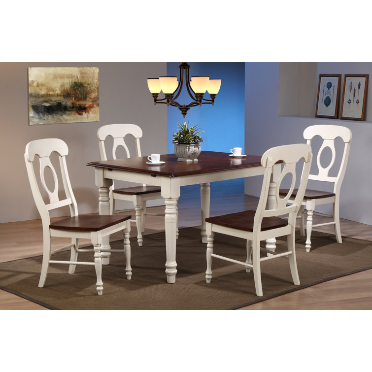 Vastah 4 - Person Solid Wood Top Four Leg Dining Set