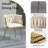 Round Pedestal Dining Set with Woven Dining Chair-247392650