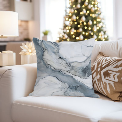 Abstract Geode Marble Agate Pattern I Modern Throw Pillow Cover
