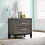 Table de chevet 2 tiroirs Grey Oak