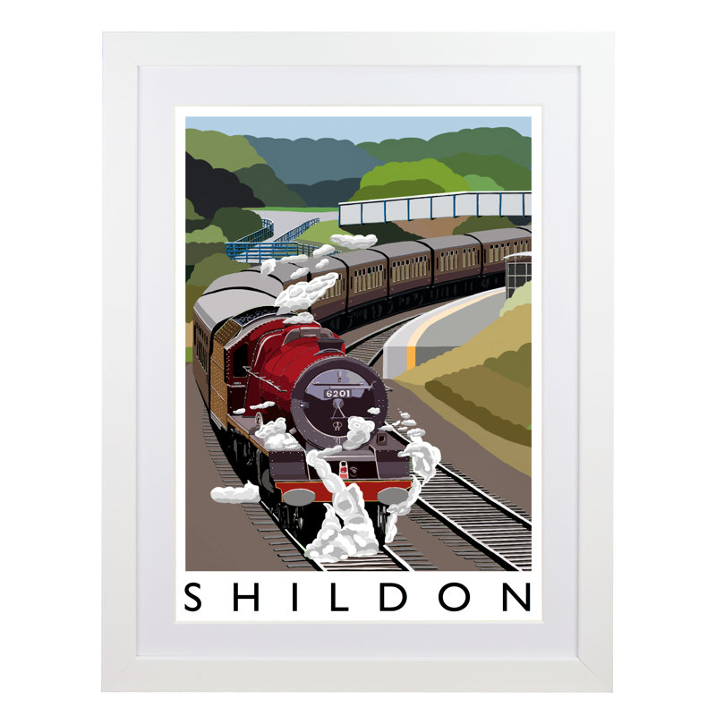 'Shildon' by Richard O'Neil - Print, White Wood Frame, 43.5 cm H x 33.5 cm W x 2.2 cm D