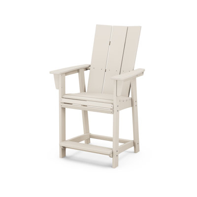 POLYWOOD Modern Curveback Adirondack Counter Chair