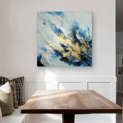 Blue Marble - Bathroom Minerals Metal Print for Home Decor