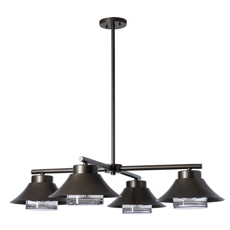 Luminaire suspendu d'extérieur 4 lumières Stowe, Fumée noire côtière