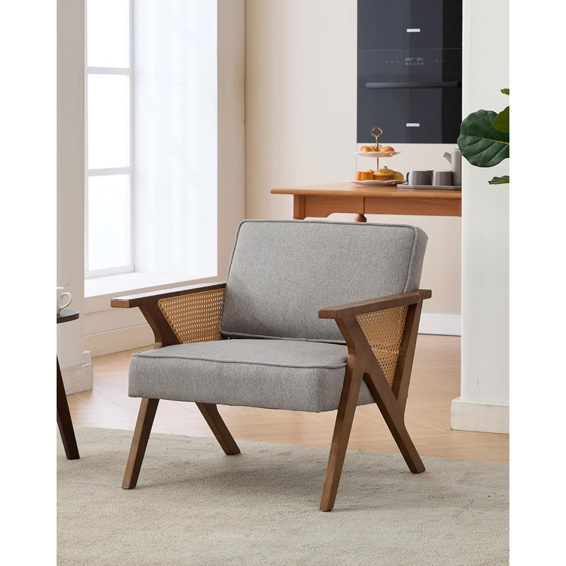 Upholstered Accent Chair, Gray