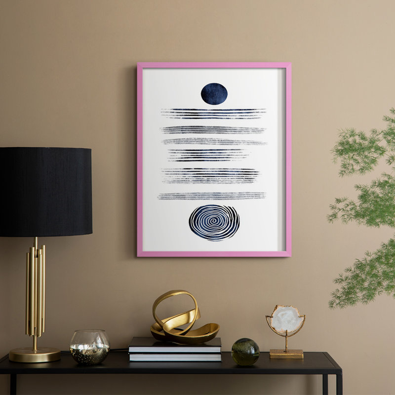 «Abstract Abstract», reproduction encadrée - prêt à accrocher -, H 10 po x l 8 po, Rose