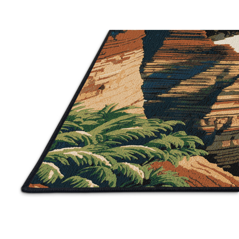 Tapis hawaïen lavable Island Cliff, Rectangle 6 pi x 9 pi