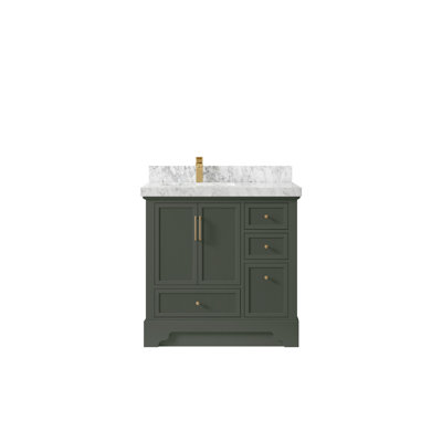 Meuble-lavabo simple 36 po avec plateau Alys
