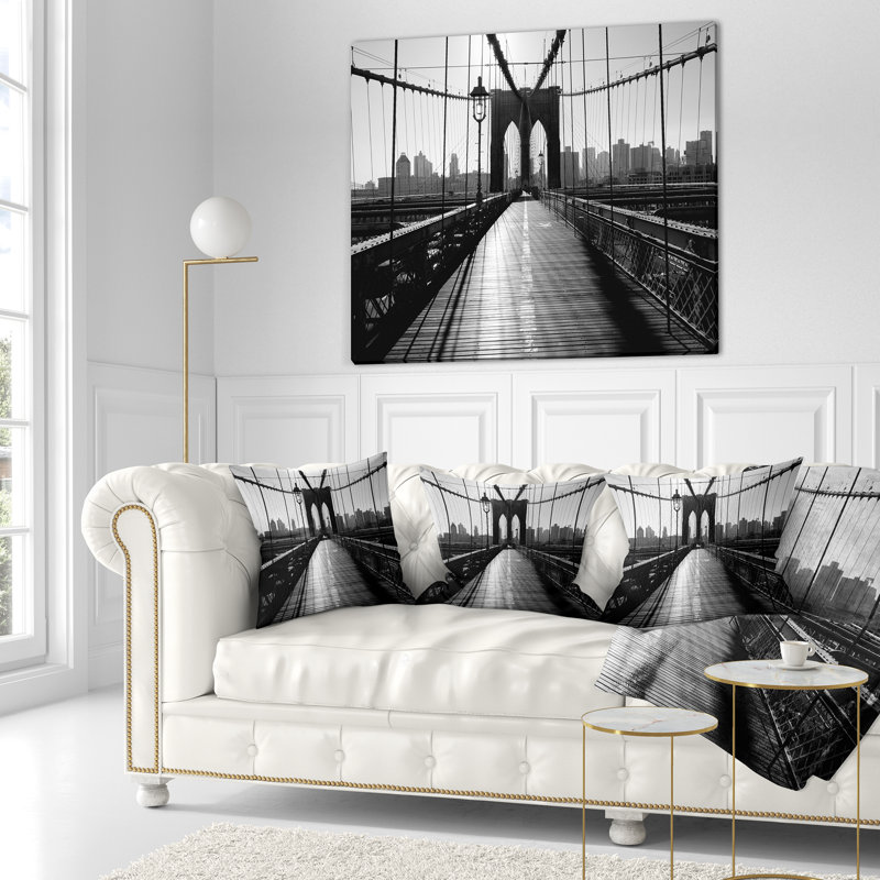 Coussin Dark Brooklyn Bridge - Cityscape