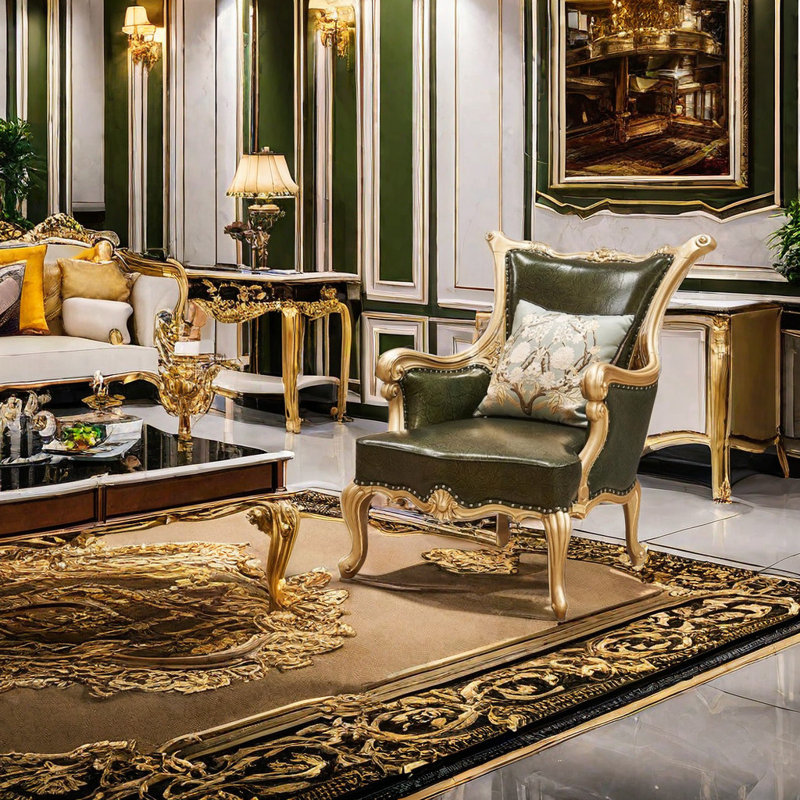 Fauteuil en cuir de vache de style américain