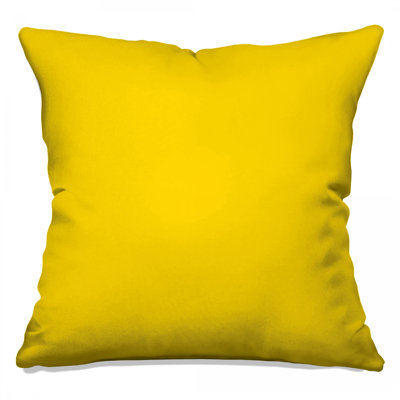 Solid Yellow Background Double Sided Throw Pillows