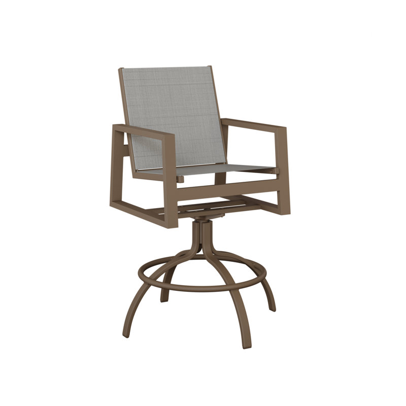 Chaise de bar pivotante Berlin Gardens Vida Slings, Argile, Charm platine