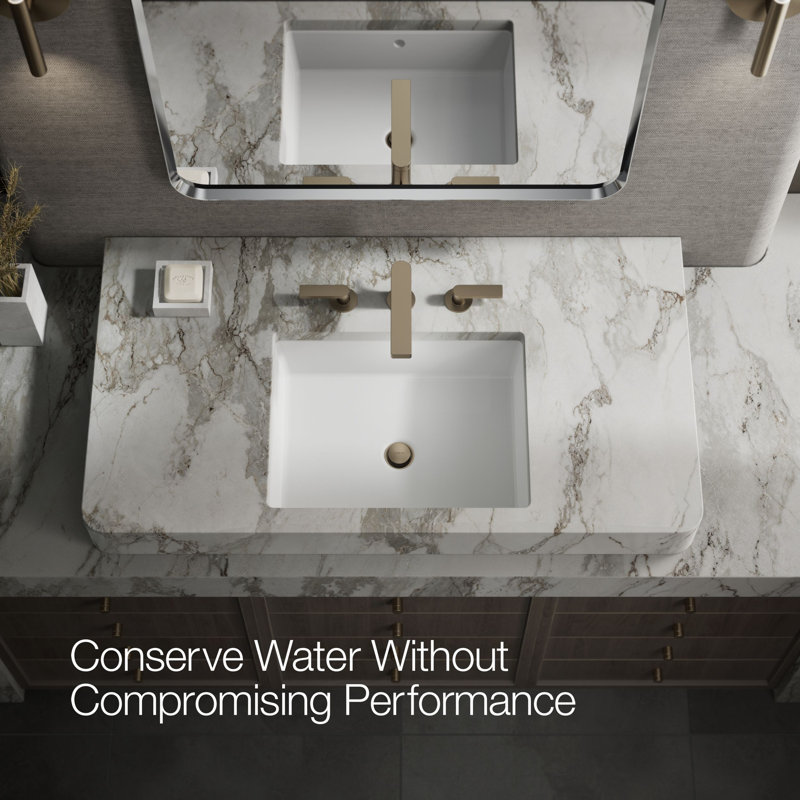 Composed Widespread Bathroom Faucet with Drain Assembly, Vibrant Brushed Bronze