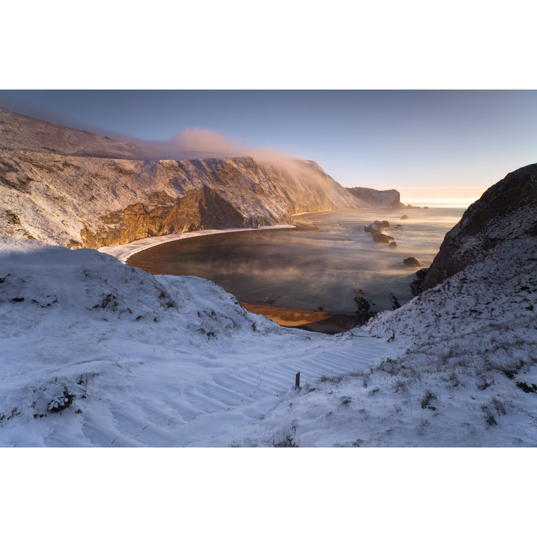 Winterdämmerung an der Küste von Dorset