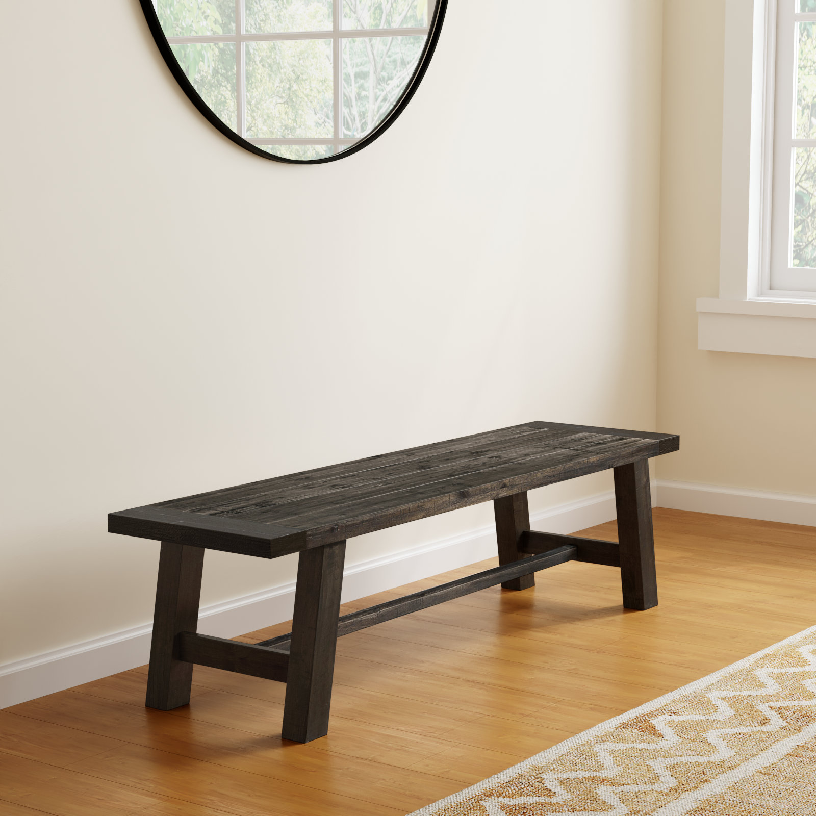 Bianca 60" Dining Bench, Salvaged Gray