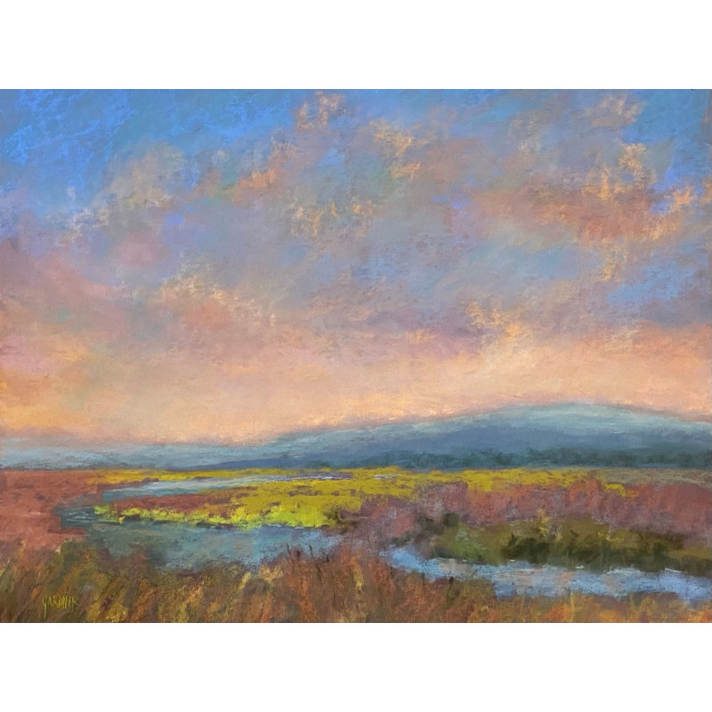 Eastern Sunrise par Dina Gardner, H 18 po x l 24 po, Toile tendue