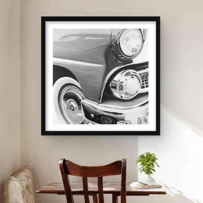 Beautiful Old Car - Framed Matted Print for Home Decor